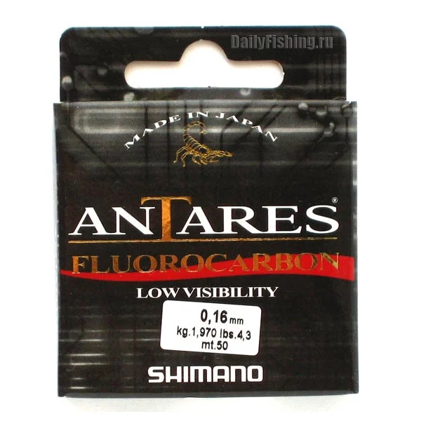 Леска зимняя Shimano Antares Fluorocarbon 30 м. 0,10 мм в Новосибирске
